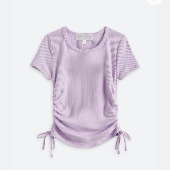 Purple Crewneck with side ruching - Picture 1 of 3